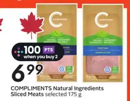Sobeys COMPLIMENTS Natural Ingredients Sliced Meats offer
