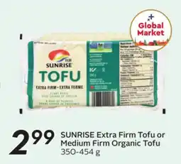 Sobeys SUNRISE Extra Firm Tofu or Medium Firm Organic Tofu offer