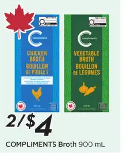 Sobeys COMPLIMENTS Broth offer