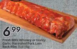 Sobeys Fresh BBQ Whiskey or Honey Garlic Marinated Pork Loin Back Ribs offer