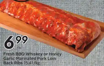 Sobeys Fresh BBQ Whiskey or Honey Garlic Marinated Pork Loin Back Ribs offer