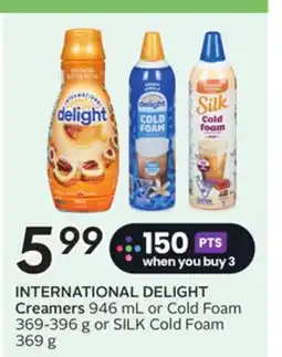 Sobeys INTERNATIONAL DELIGHT Creamers offer