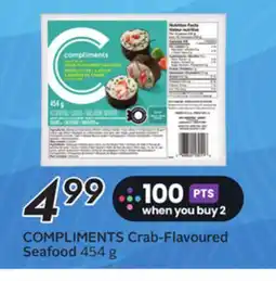 Sobeys COMPLIMENTS Crab-Flavoured Seafood offer