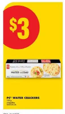 No Frills PC WATER CRACKERS, 125 G offer