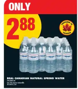 No Frills REAL CANADIAN NATURAL SPRING WATER, 24x500 ML offer