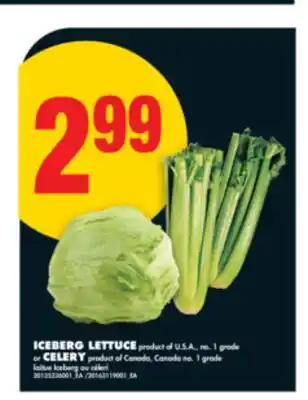 No Frills ICEBERG LETTUCE OR CELERY offer