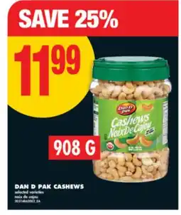 No Frills DAN D PAK CASHEWS, 908 G offer