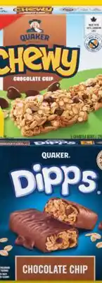 No Frills QUAKER DIPPS OR CHEWY GRANOLA BARS, 120-156 G offer