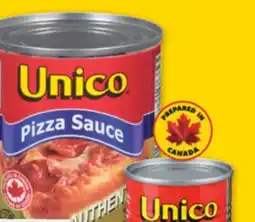 No Frills UNICO TOMATO PASTE, 156 ML or PIZZA SAUCE, 213 ML offer