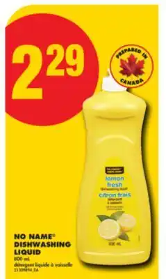 No Frills NO NAME DISHWASHING LIQUID, 800 ML offer