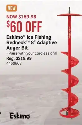 Cabela's Eskimo Ice Fishing Redneck 8 Adaptive Auger Bit offer
