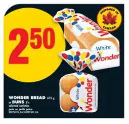 No Frills WONDER BREAD, 675 G or BUNS 8' s offer