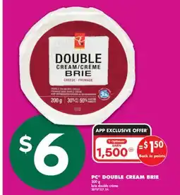 No Frills PC DOUBLE CREAM BRIE, 200 G offer