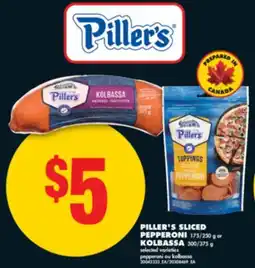 No Frills PILLER'S SLICED PEPPERONI, 175/250 G or KOLBASSA, 300/375 G offer