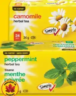 No Frills NO NAME HERBAL TEA, 24'S offer