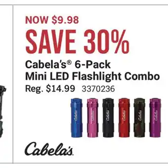 Cabela's Cabela's 6-Pack Mini LED Flashlight Combo offer