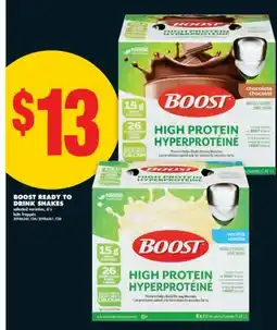 No Frills BOOST READY TO DRINK SHAKES, 6'S offer