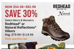 Cabela's RedHead or Natural Reflections Hikers offer