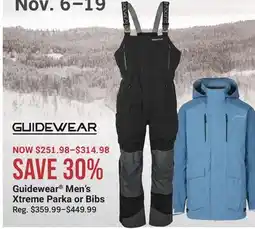 Cabela's Guidewear Men's Xtreme Parka or Bibs offer