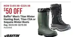 Cabela's Baffin Men's Titan Winter Hunting Boot, Titan CSA or Sequoia Winter Boots offer
