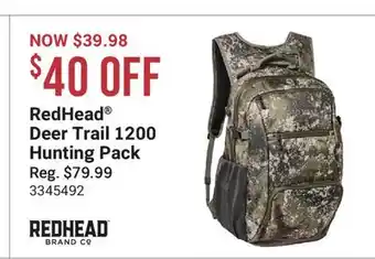 Cabela's RedHead Deer Trail 1200 Hunting Pack offer
