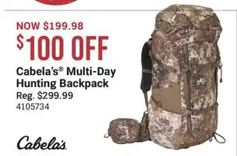 Cabela's Cabela's Multi-Day Hunting Backpack offer