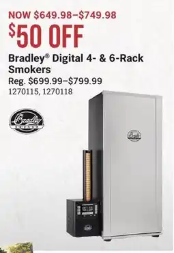 Cabela's Bradley Digital 4-& 6-Rack Smokers offer