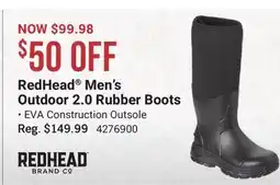 Cabela's RedHead Men's Outdoor 2.0 Rubber Boots offer