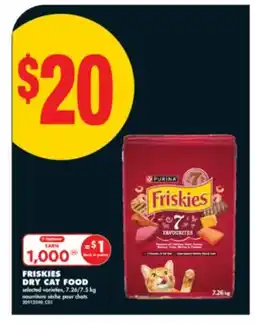 No Frills FRISKIES DRY CAT FOOD, 7.26/7.5 KG offer