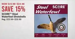 Cabela's SCORE Steel Waterfowl Shotshells offer