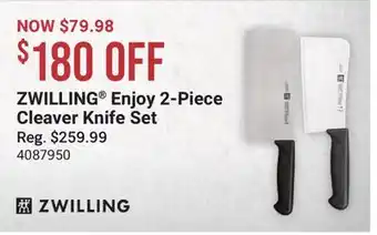 Cabela's ZWILLING Enjoy 2-Piece Cleaver Knife Set offer