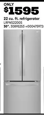 RONA LG 22 cu. ft. refrigerator offer