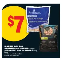 No Frills MARINA DEL RAY ARGENTINIAN SHRIMP, 300 G OR SEAQUEST BAY SCALLOPS, 400 G offer