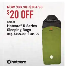 Cabela's Select Hotcore R Series Sleeping Bags offer