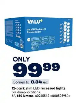 RONA 12-pack slim LED recessed lights offer