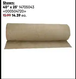 RONA 40 x 25' burlap offer
