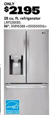 RONA LG 28 cu. ft. refrigerator offer