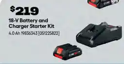 RONA BOSCH 18-V Battery and Charger Starter Kit offer