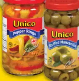 No Frills UNICO HOT PEPPER RINGS OR PICKLED VEGETABLES, 750 ML OLIVES, 375 ML OR CAPERS, 125 ML offer