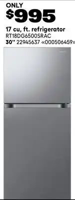 RONA SAMSUNG 17 cu, ft. refrigerator offer