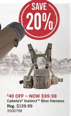 Cabela's Cabela's Instinct Bino Harness offer