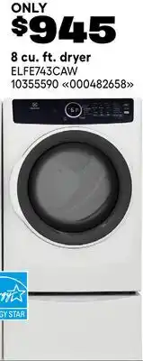 RONA 8 cu. ft. dryer offer