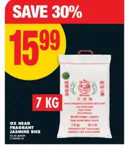 No Frills OX HEAD FRAGRANT JASMINE RICE, 7 KG offer