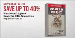 Cabela's Winchester Super-X Centerfire Rifle Ammunition offer