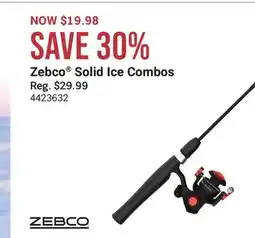 Cabela's Zebco Solid Ice Combos offer