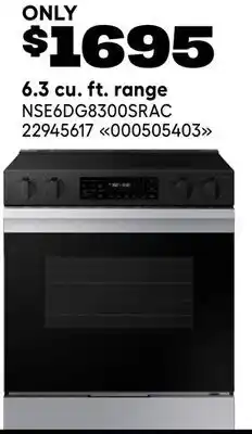 RONA 6.3 cu. ft. range offer