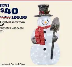 RONA Lighted snowman 47 offer