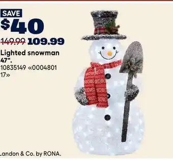 RONA Lighted snowman 47 offer