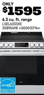 RONA LG 6.3 cu. ft. range offer