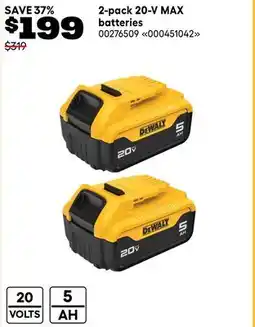 RONA DEWALT 2-pack 20-V MAX batteries offer